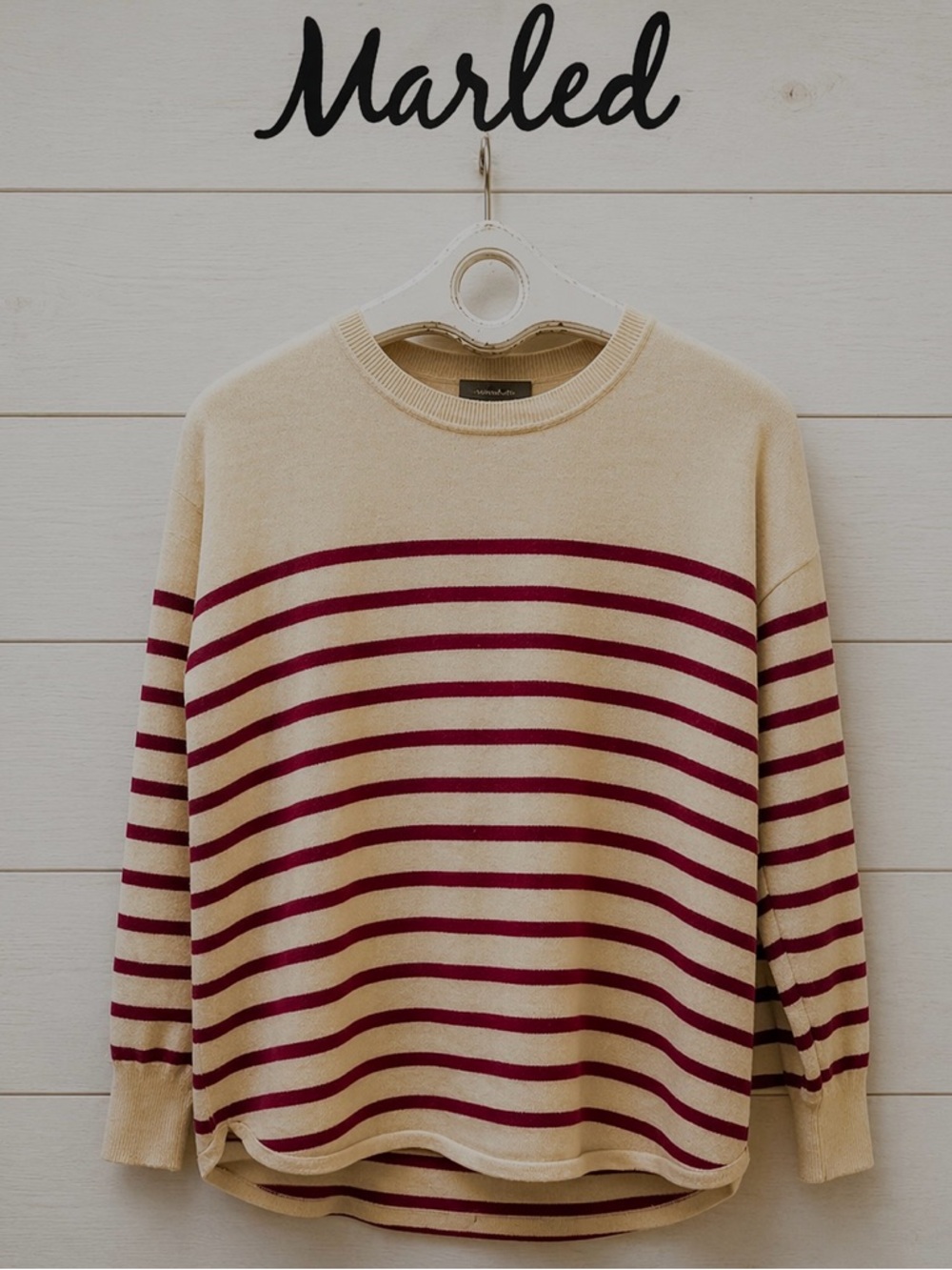 MARLED Burgundy Striped Sweater - M